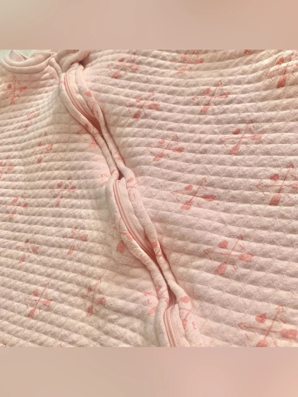 Hudson Baby Girl Pink Quilted Long Sleeve Full-Zip Sleeping Sack Blanket 6-12M